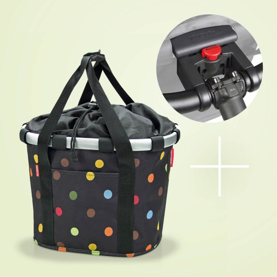 Shopping Reisenthel | Bikebasket And Klickfix Adapter E (E-Bikes) Dots