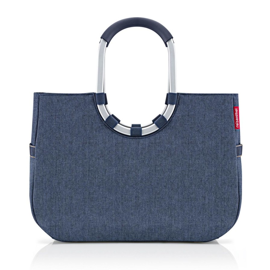 Shopping Reisenthel | Loopshopper L Herringbone Dark Blue